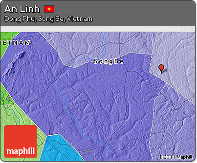 Political 3D Map of An Linh