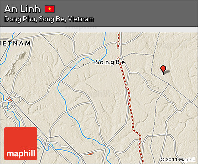 Shaded Relief 3D Map of An Linh