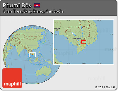 Savanna Style Location Map of Phumĭ Bŏs