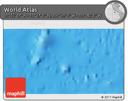 Physical 3D Map of the Area around 11° 9' 41" N, 106° 10' 30" W