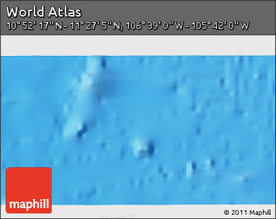 Physical 3D Map of the Area around 11° 9' 41" N, 106° 10' 30" W