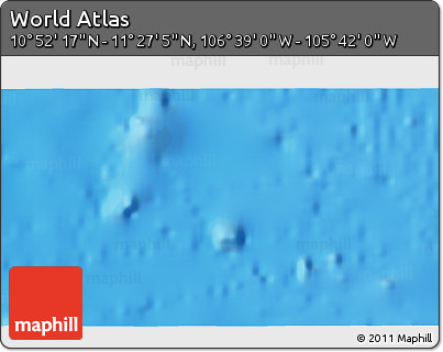 Physical 3D Map of the Area around 11° 9' 41" N, 106° 10' 30" W