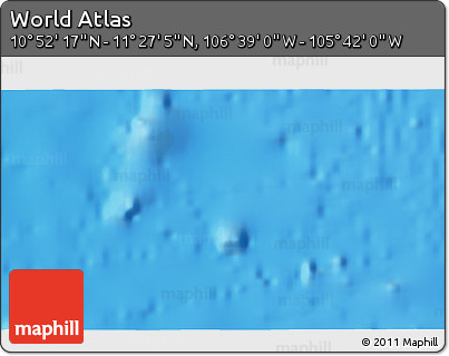 Shaded Relief 3D Map of the Area around 11° 9' 41" N, 106° 10' 30" W