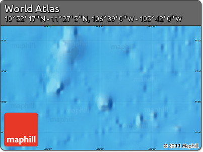 Physical Map of the Area around 11° 9' 41" N, 106° 10' 30" W