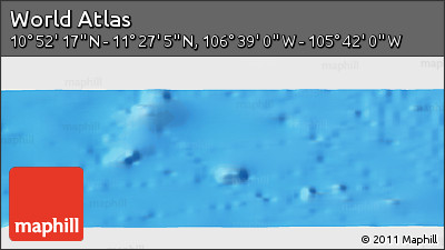 Shaded Relief Panoramic Map of the Area around 11° 9' 41" N, 106° 10' 30" W
