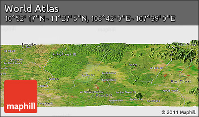Satellite Panoramic Map of the Area around 11°&nbsp;9'&nbsp;41"&nbsp;N,&nbsp;107°&nbsp;10'&nbsp;30"&nbsp;E