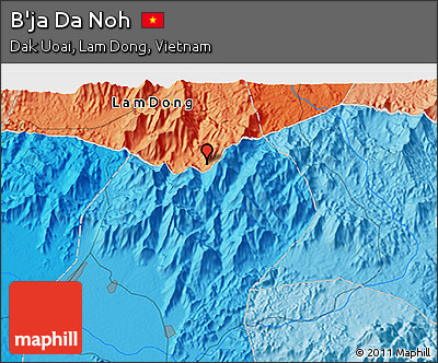 Political 3D Map of B'ja Da Noh
