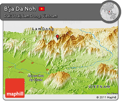 Physical Panoramic Map of B'ja Da Noh