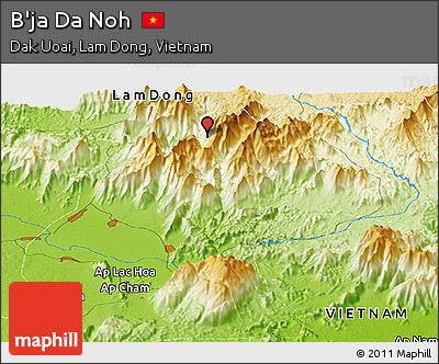 Physical Panoramic Map of B'ja Da Noh