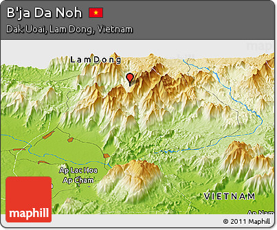 Physical Panoramic Map of B'ja Da Noh