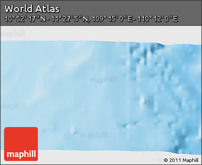 Physical 3D Map of the Area around 11° 9' 41" N, 109° 43' 29" E
