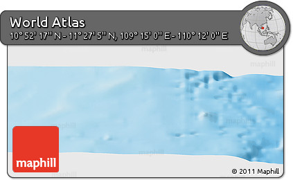 Physical Panoramic Map of the Area around 11° 9' 41" N, 109° 43' 29" E