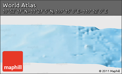 Physical Panoramic Map of the Area around 11° 9' 41" N, 109° 43' 29" E