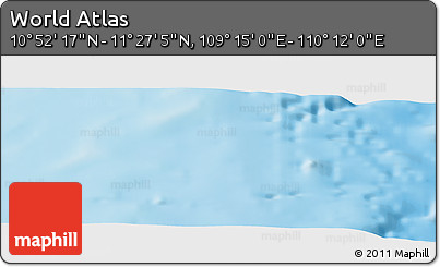 Physical Panoramic Map of the Area around 11° 9' 41" N, 109° 43' 29" E