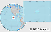 Gray Location Map of the area around 11° 9' 41" N, 109° 34' 29" W