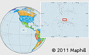 Political Location Map of the area around 11° 9' 41" N, 109° 34' 29" W