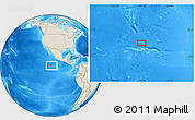 Shaded Relief Location Map of the area around 11° 9' 41" N, 109° 34' 29" W