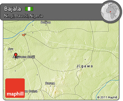 Physical 3D Map of Bajala