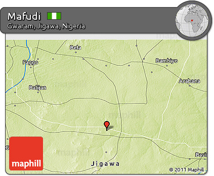 Physical 3D Map of Mafudi