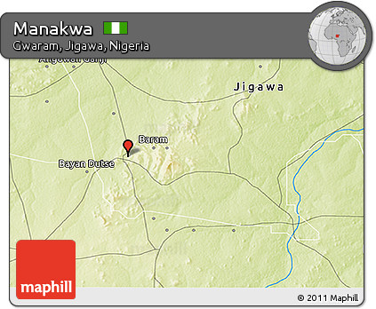 Physical 3D Map of Manakwa