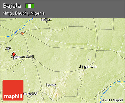 Physical 3D Map of Bajala