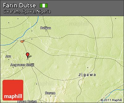 Physical 3D Map of Farin Dutse