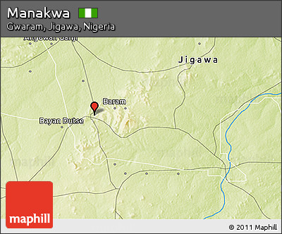 Physical 3D Map of Manakwa