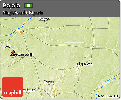 Physical 3D Map of Bajala