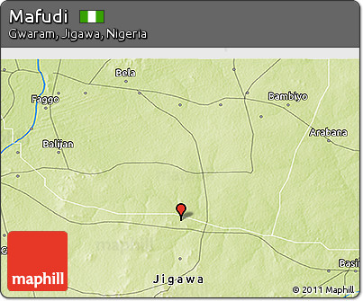 Physical 3D Map of Mafudi