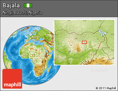 Physical Location Map of Bajala