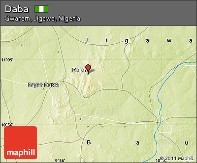 Physical Map of Daba