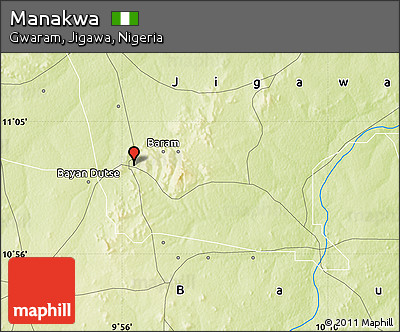 Physical Map of Manakwa