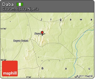 Physical Map of Daba