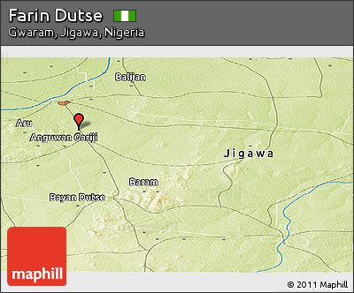 Physical Panoramic Map of Farin Dutse