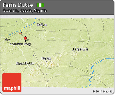 Physical Panoramic Map of Farin Dutse