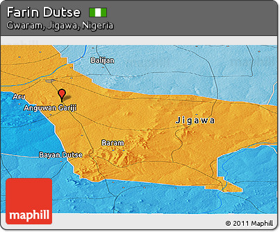 Political Panoramic Map of Farin Dutse