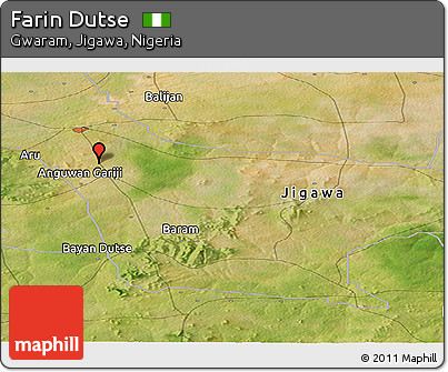 Satellite Panoramic Map of Farin Dutse