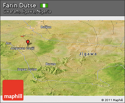 Satellite Panoramic Map of Farin Dutse