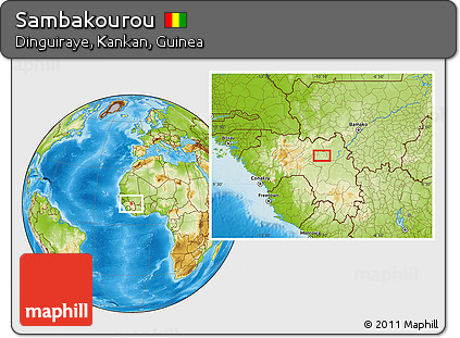 Physical Location Map of Sambakourou