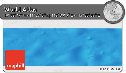 Physical Panoramic Map of the Area around 11° 9' 41" N, 113° 7' 30" E
