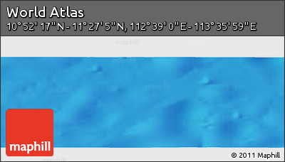 Physical Panoramic Map of the Area around 11° 9' 41" N, 113° 7' 30" E