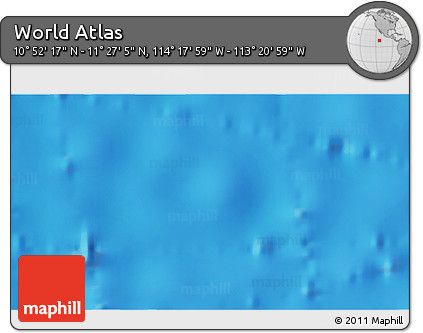 Physical 3D Map of the Area around 11° 9' 41" N, 113° 49' 29" W