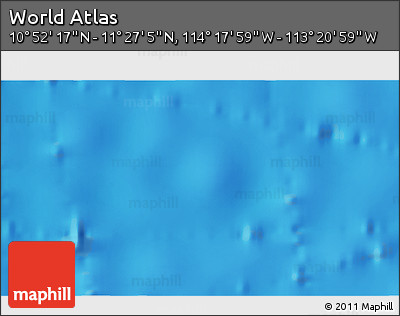 Physical 3D Map of the Area around 11° 9' 41" N, 113° 49' 29" W