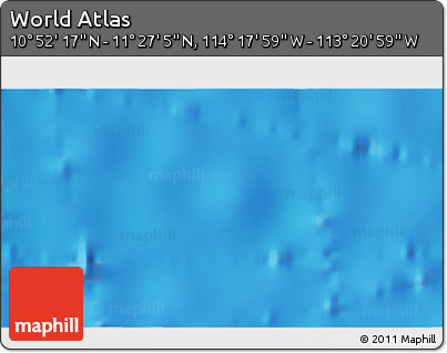 Physical 3D Map of the Area around 11° 9' 41" N, 113° 49' 29" W