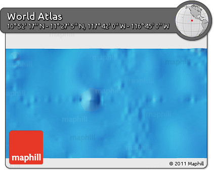 Physical 3D Map of the Area around 11° 9' 41" N, 117° 13' 29" W
