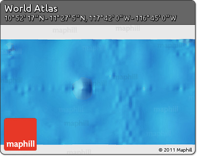 Physical 3D Map of the Area around 11° 9' 41" N, 117° 13' 29" W