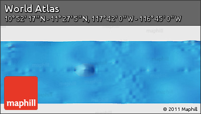 Physical Panoramic Map of the Area around 11° 9' 41" N, 117° 13' 29" W