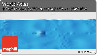 Physical Panoramic Map of the Area around 11° 9' 41" N, 117° 13' 29" W