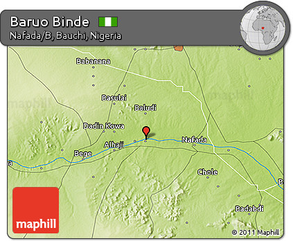 Physical 3D Map of Baruo Binde