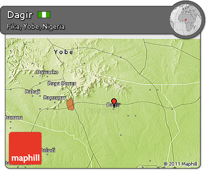 Physical 3D Map of Dagir